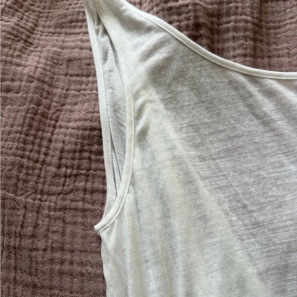 Helmut Lang White Draped Tank Top | Low back | Sleeveless | Size M - Picture 4 of 7